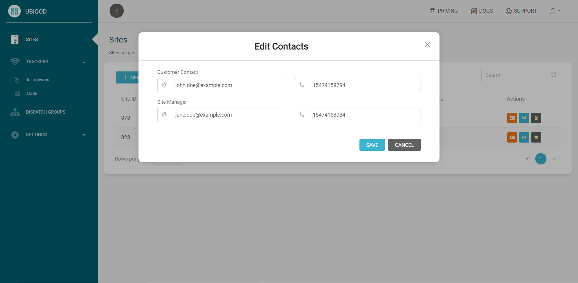 Create contacts